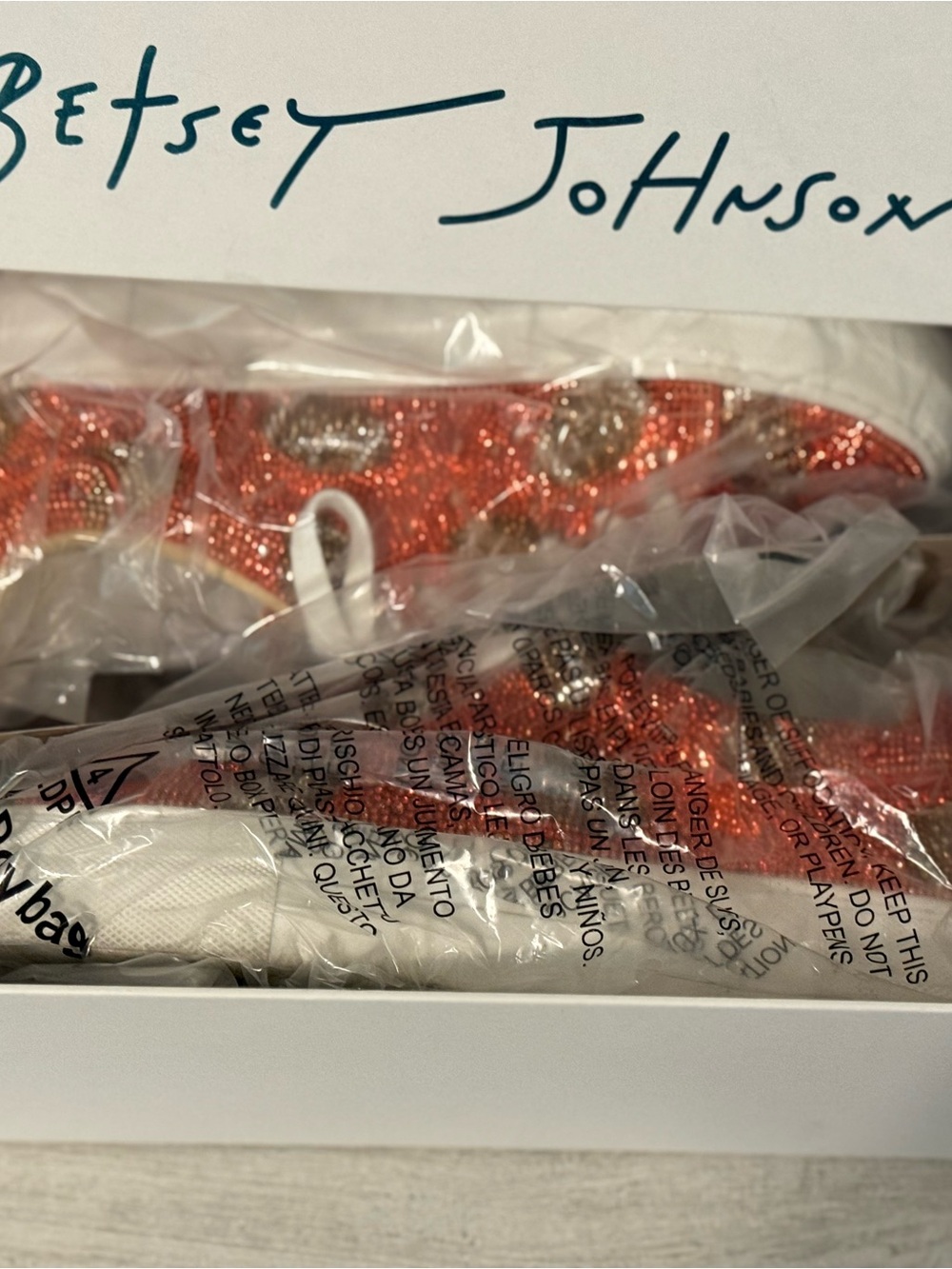 Betsey Johnson Girls' Glitter Dress Shoes in Orange Sparkle